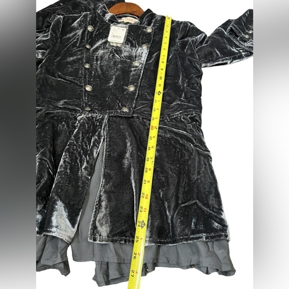 Free People Velvet Ebony Stunning Military Jacket - Picture 16 of 16